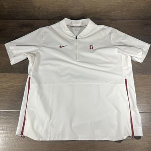 Stanford Jacket Nike Mens XXL Half-Zip White pull-over